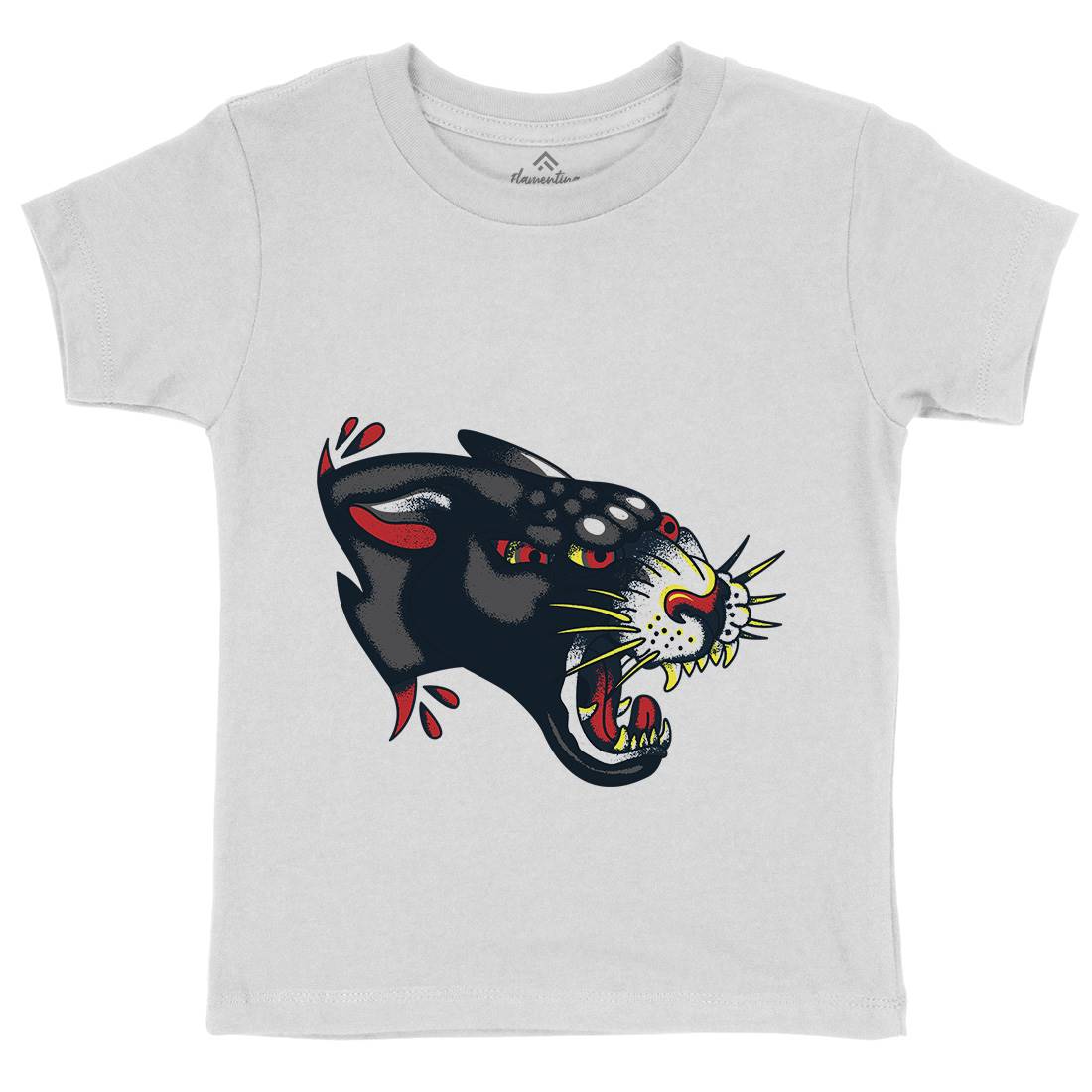 Panther Kids Organic Crew Neck T-Shirt Tattoo A964