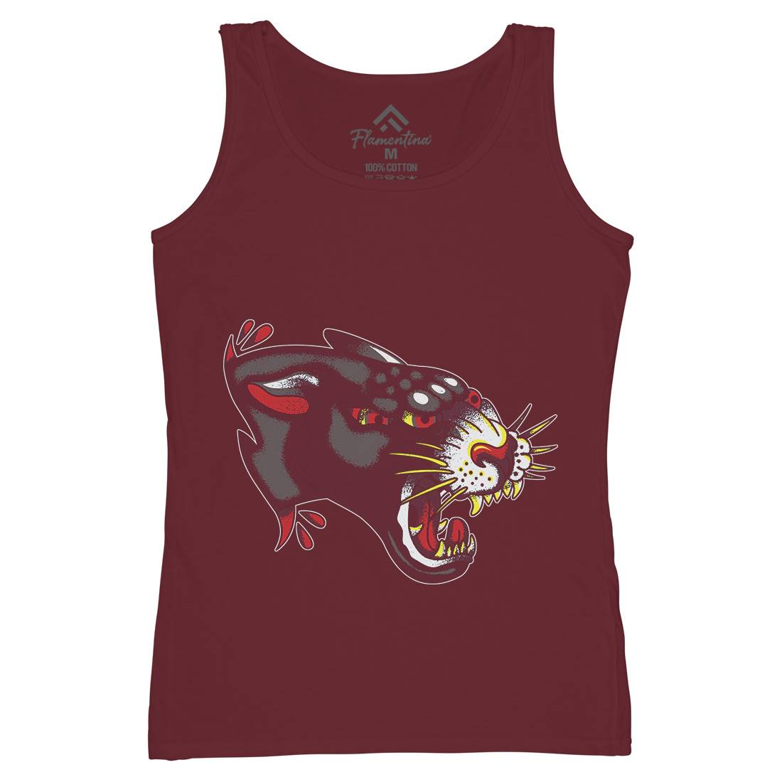 Panther Womens Organic Tank Top Vest Tattoo A964