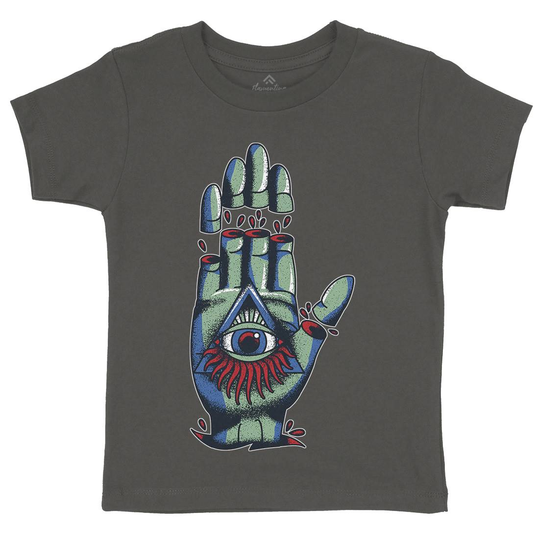 Hand Kids Organic Crew Neck T-Shirt Tattoo A965