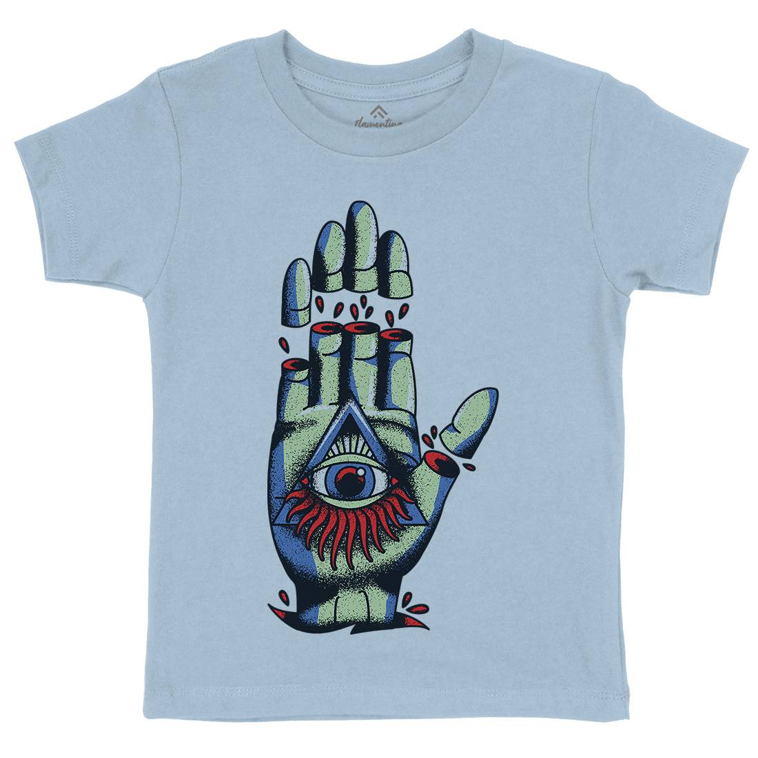 Hand Kids Crew Neck T-Shirt Tattoo A965