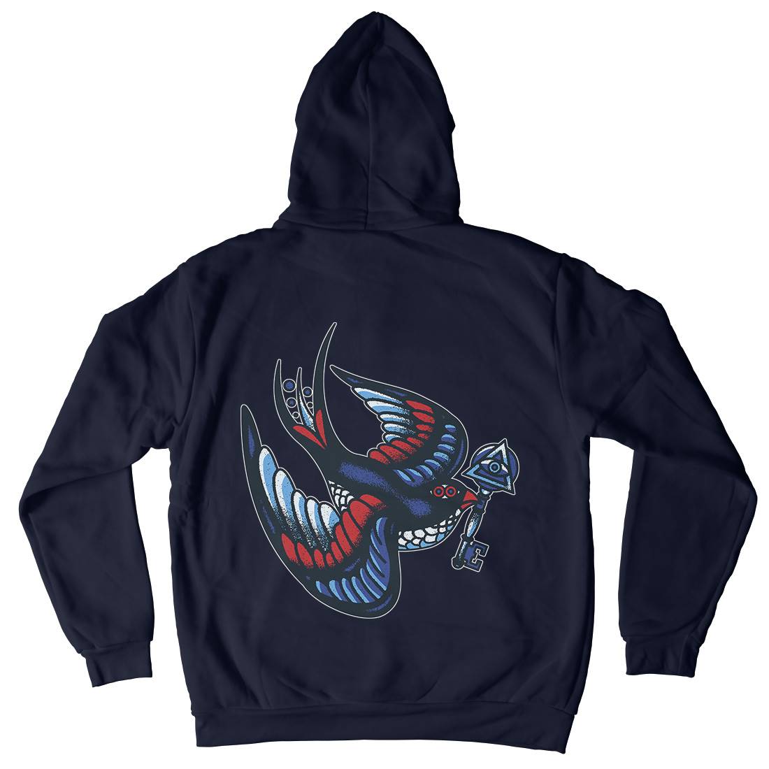 Bird Mens Hoodie With Pocket Tattoo A967