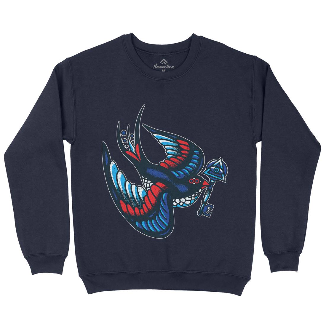 Bird Mens Crew Neck Sweatshirt Tattoo A967