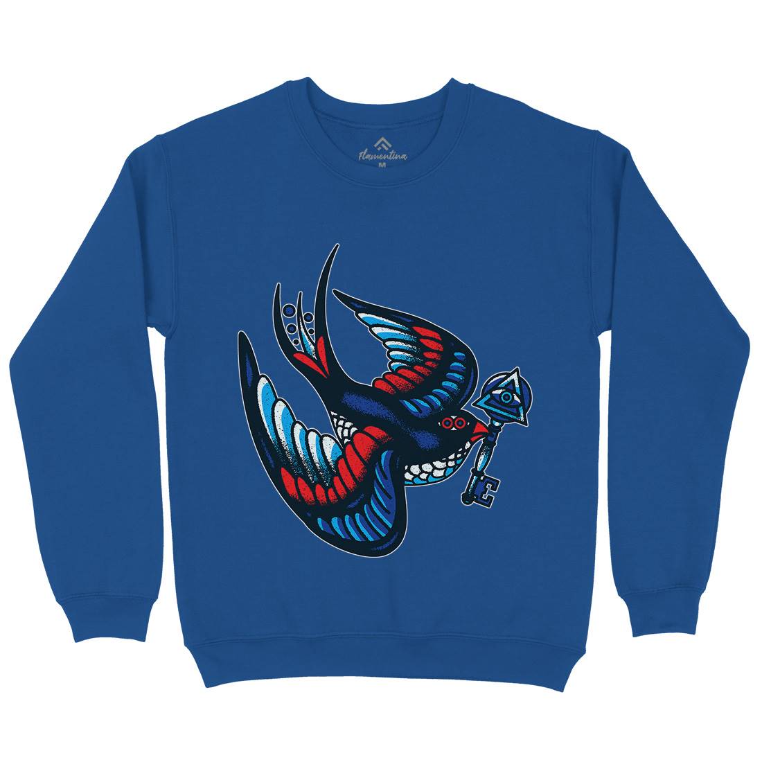 Bird Mens Crew Neck Sweatshirt Tattoo A967