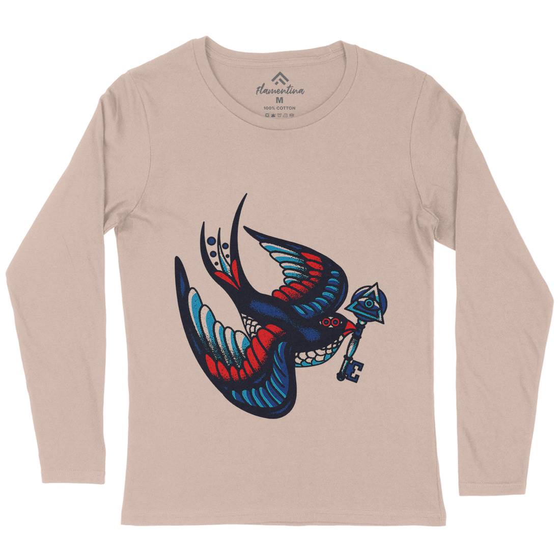 Bird Womens Long Sleeve T-Shirt Tattoo A967