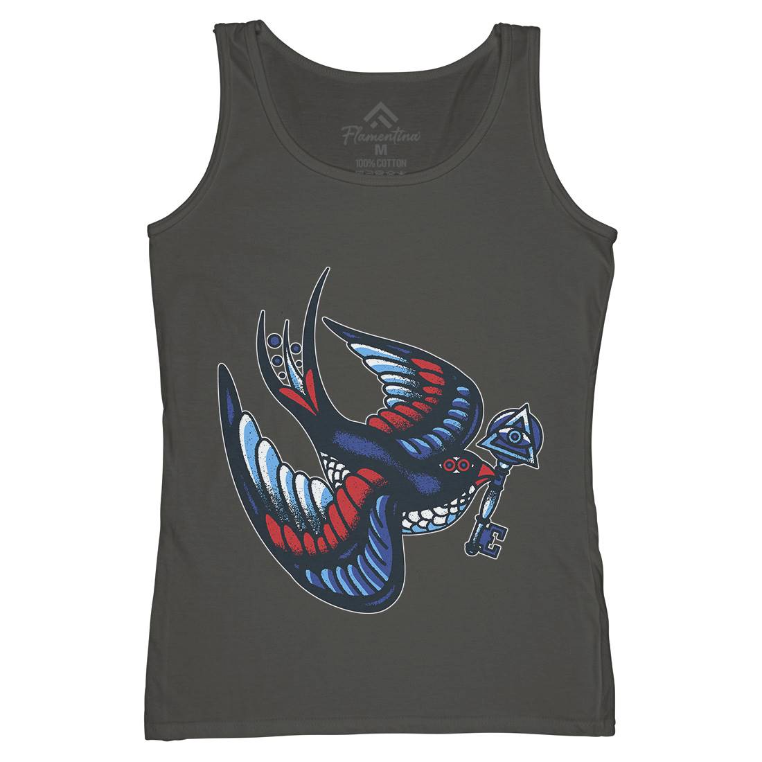 Bird Womens Organic Tank Top Vest Tattoo A967