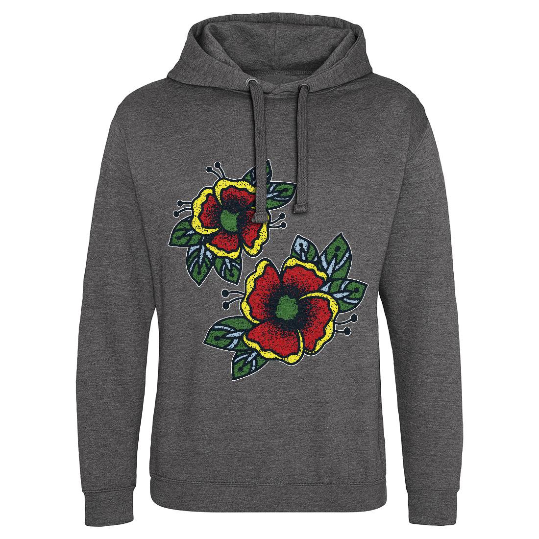 Flowers Mens Hoodie Without Pocket Tattoo A968