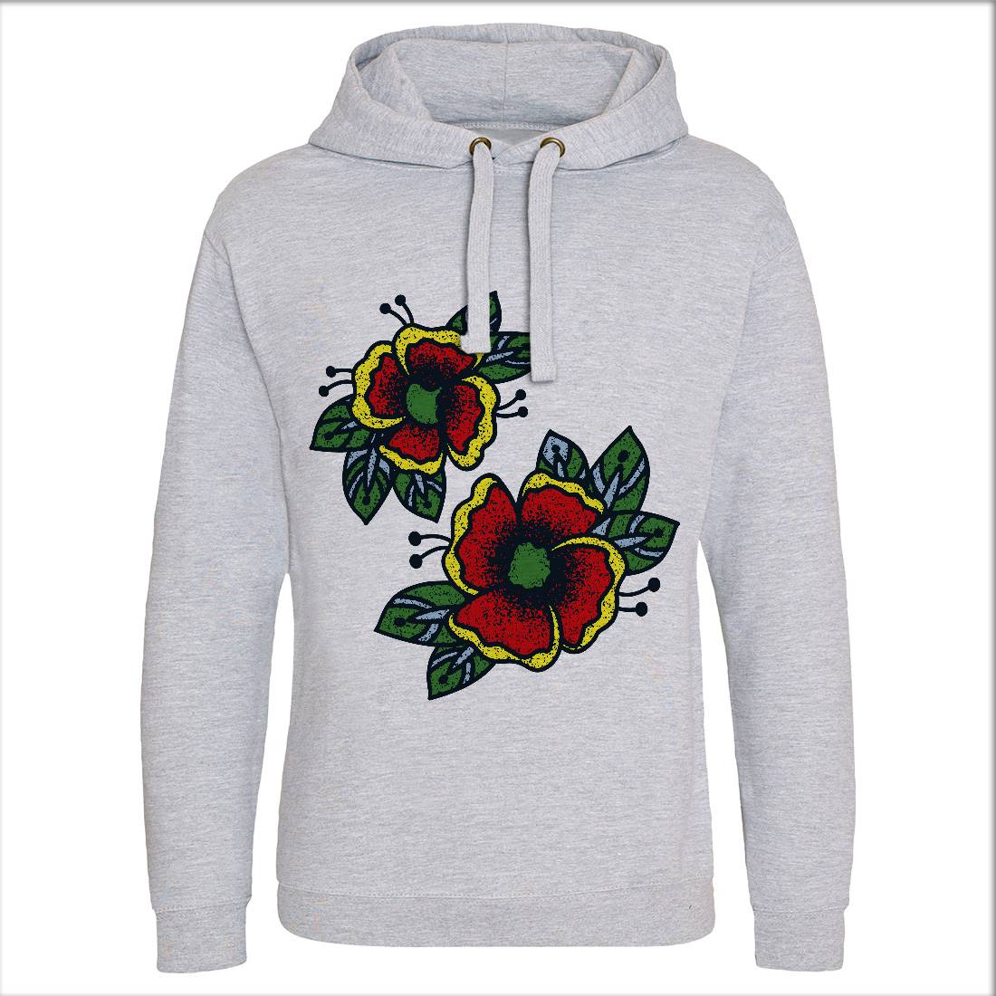 Flowers Mens Hoodie Without Pocket Tattoo A968