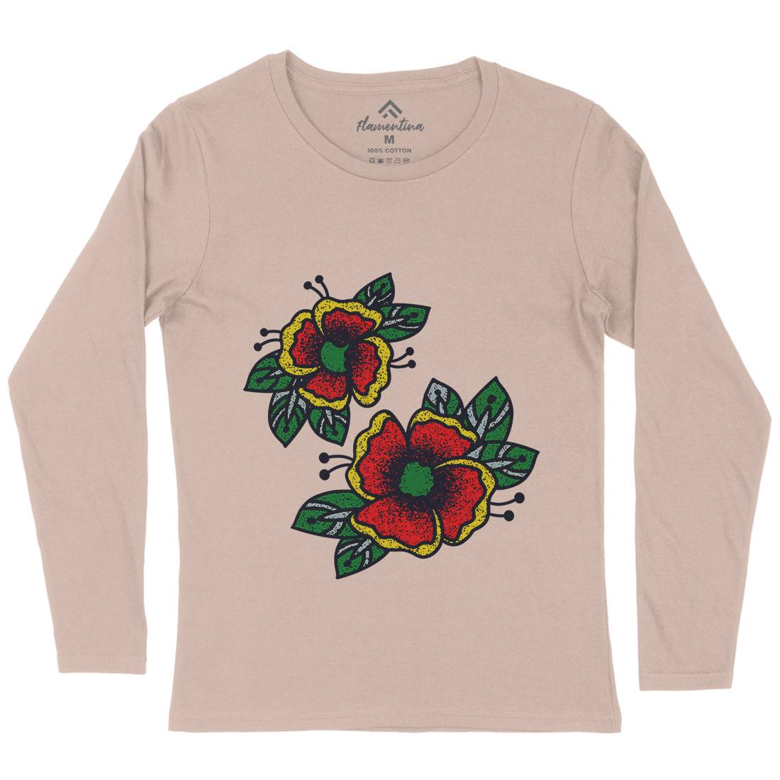 Flowers Womens Long Sleeve T-Shirt Tattoo A968