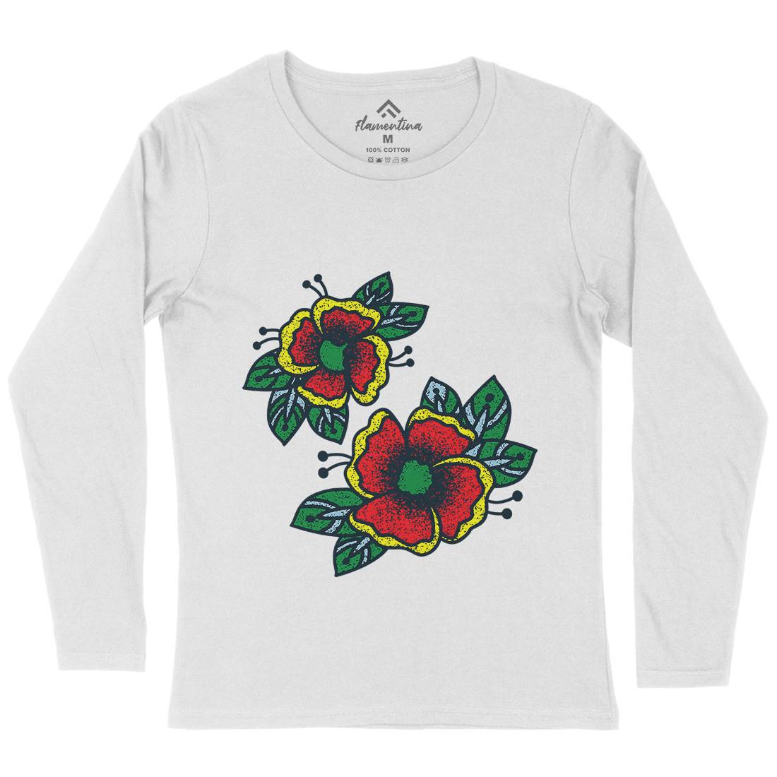 Flowers Womens Long Sleeve T-Shirt Tattoo A968