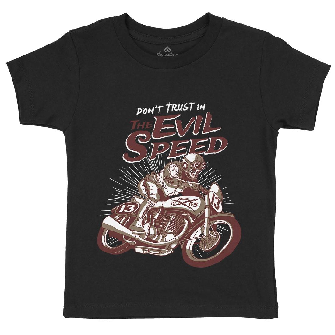 Evil Speed Kids Crew Neck T-Shirt Motorcycles A969
