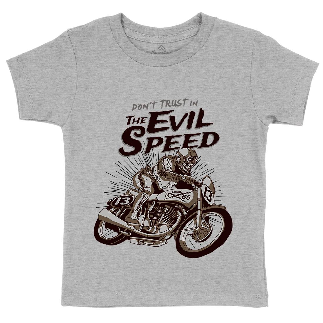 Evil Speed Kids Organic Crew Neck T-Shirt Motorcycles A969