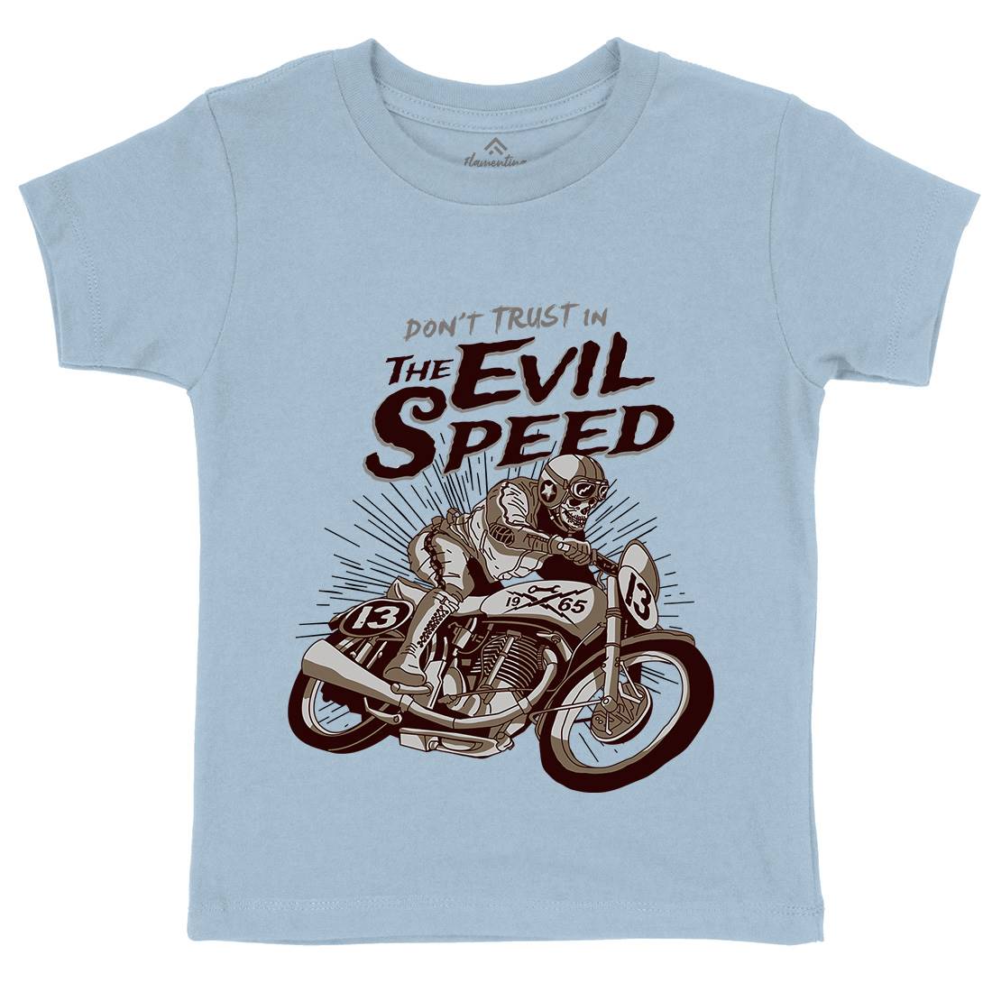 Evil Speed Kids Organic Crew Neck T-Shirt Motorcycles A969