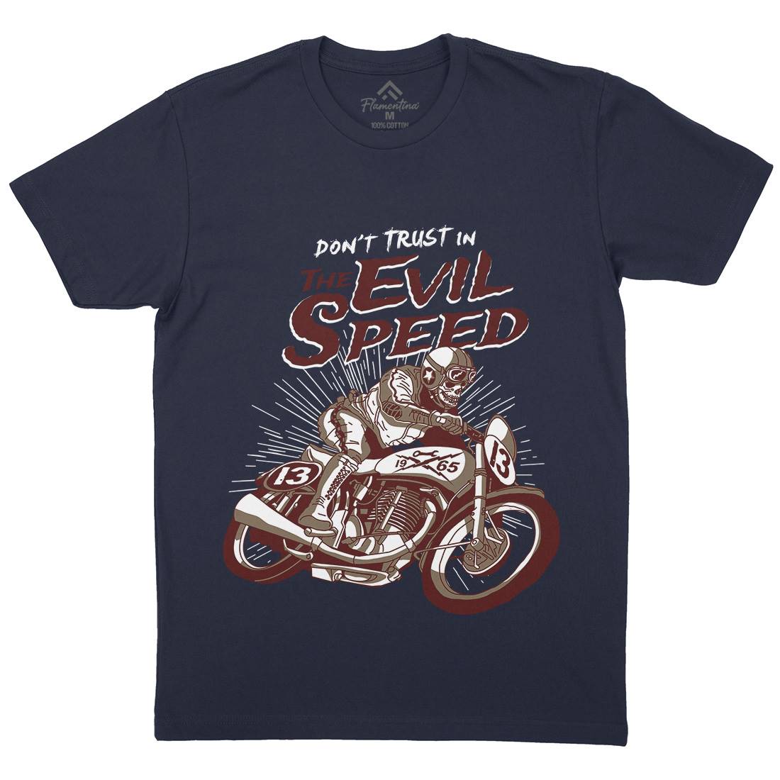 Evil Speed Mens Crew Neck T-Shirt Motorcycles A969