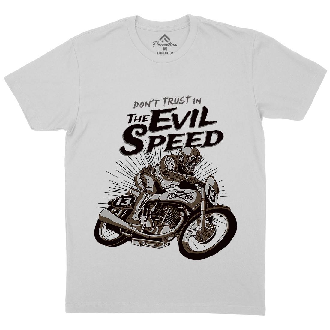 Evil Speed Mens Crew Neck T-Shirt Motorcycles A969
