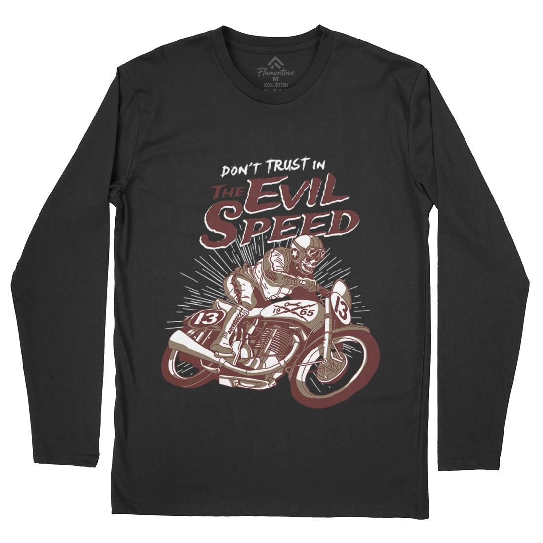 Evil Speed Mens Long Sleeve T-Shirt Motorcycles A969