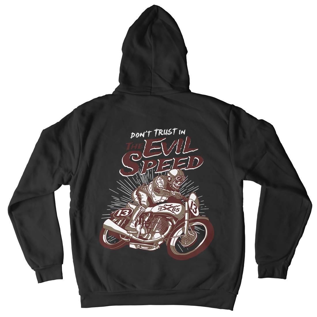 Evil Speed Mens Hoodie With Pocket Motorcycles A969