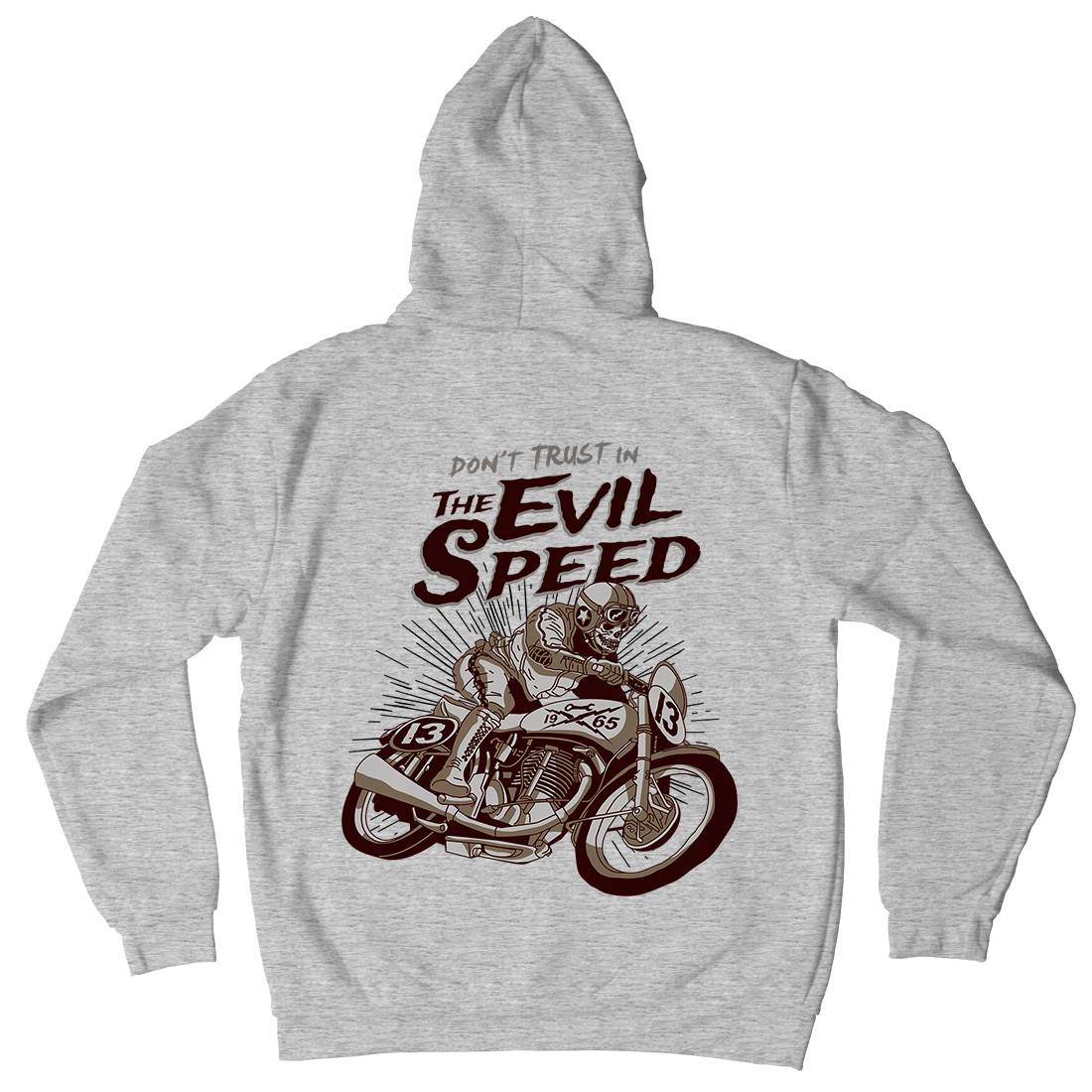 Evil Speed Mens Hoodie With Pocket Motorcycles A969