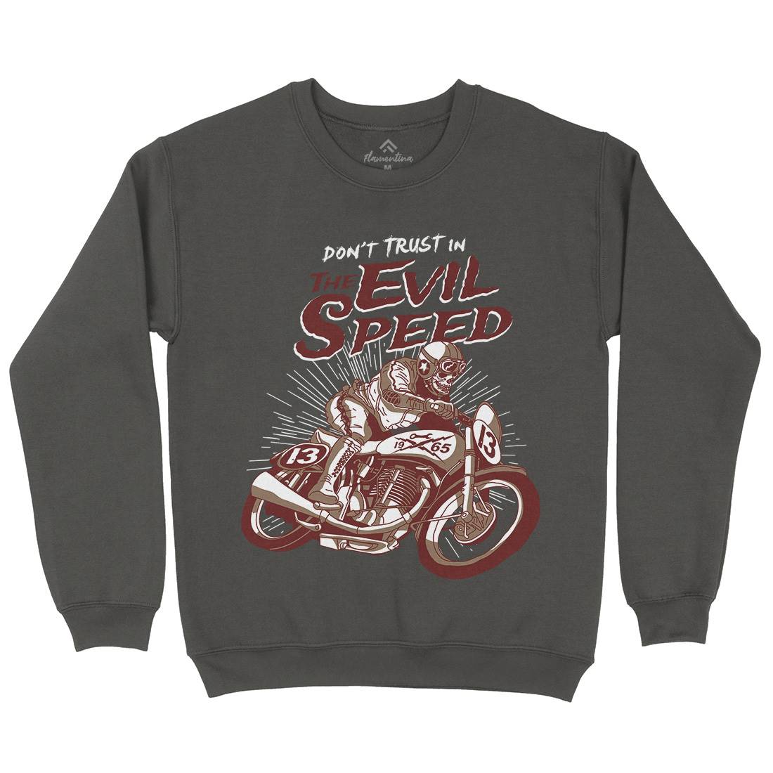 Evil Speed Mens Crew Neck Sweatshirt Motorcycles A969