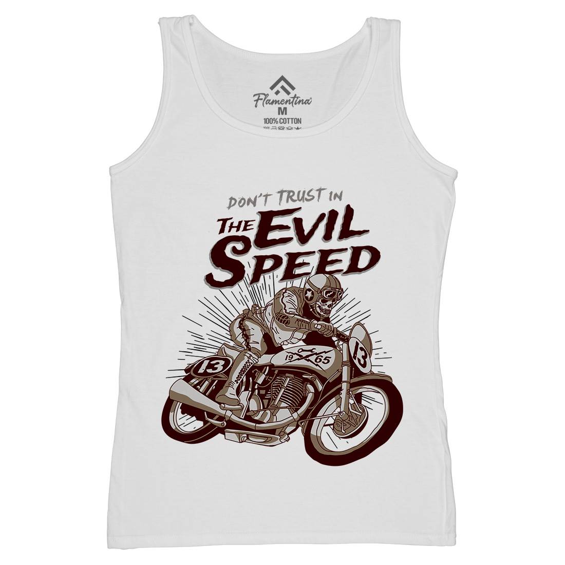 Evil Speed Womens Organic Tank Top Vest Motorcycles A969