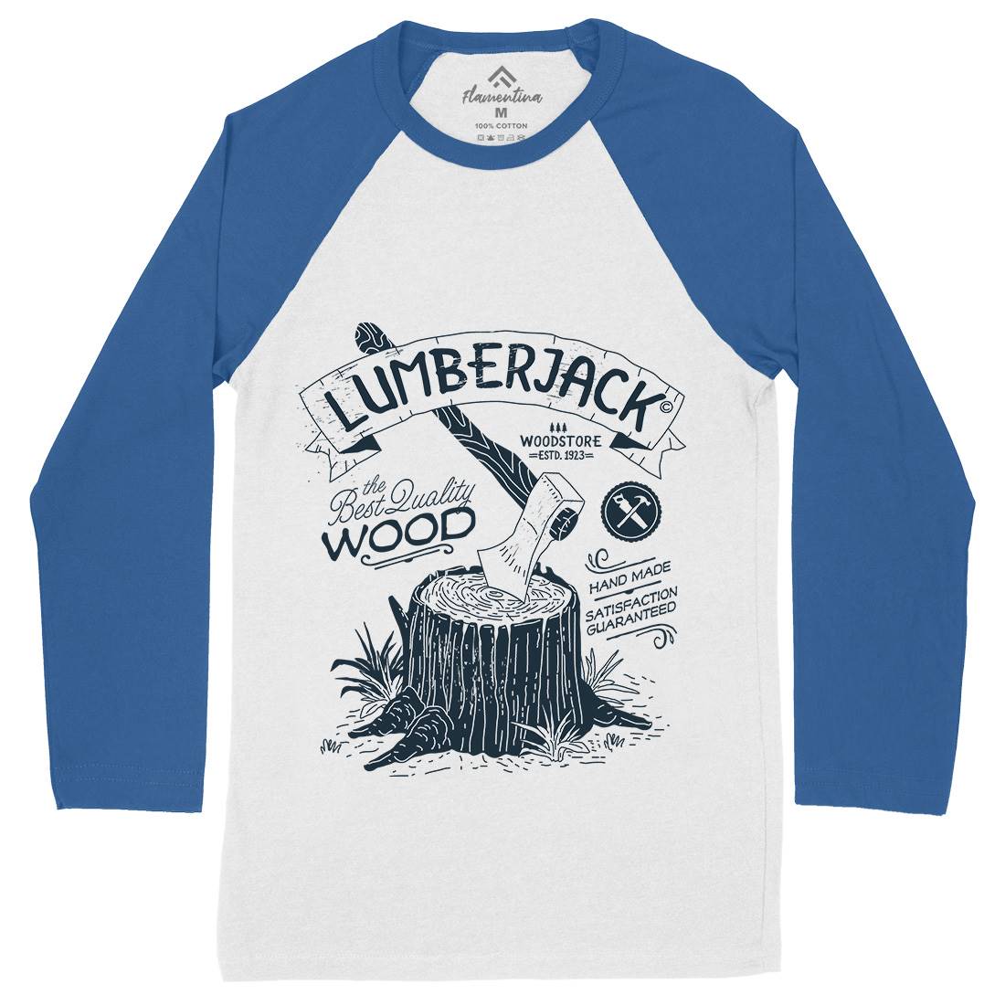 Lumberjack Mens Long Sleeve Baseball T-Shirt Work A970