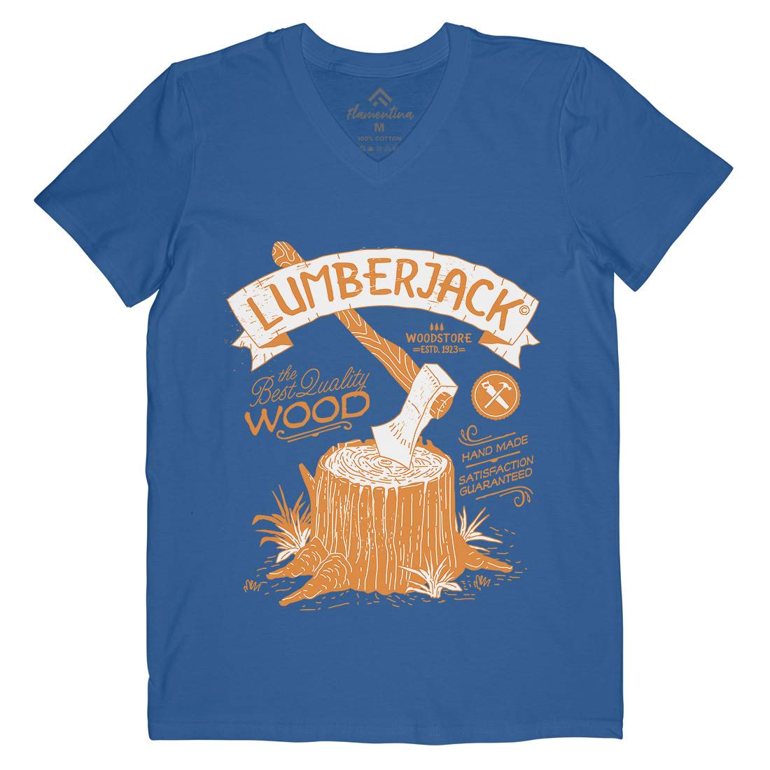 Lumberjack Mens V-Neck T-Shirt Work A970