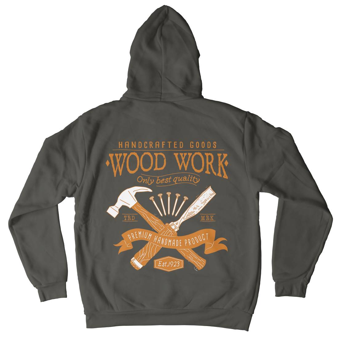 Wood Kids Crew Neck Hoodie Work A972