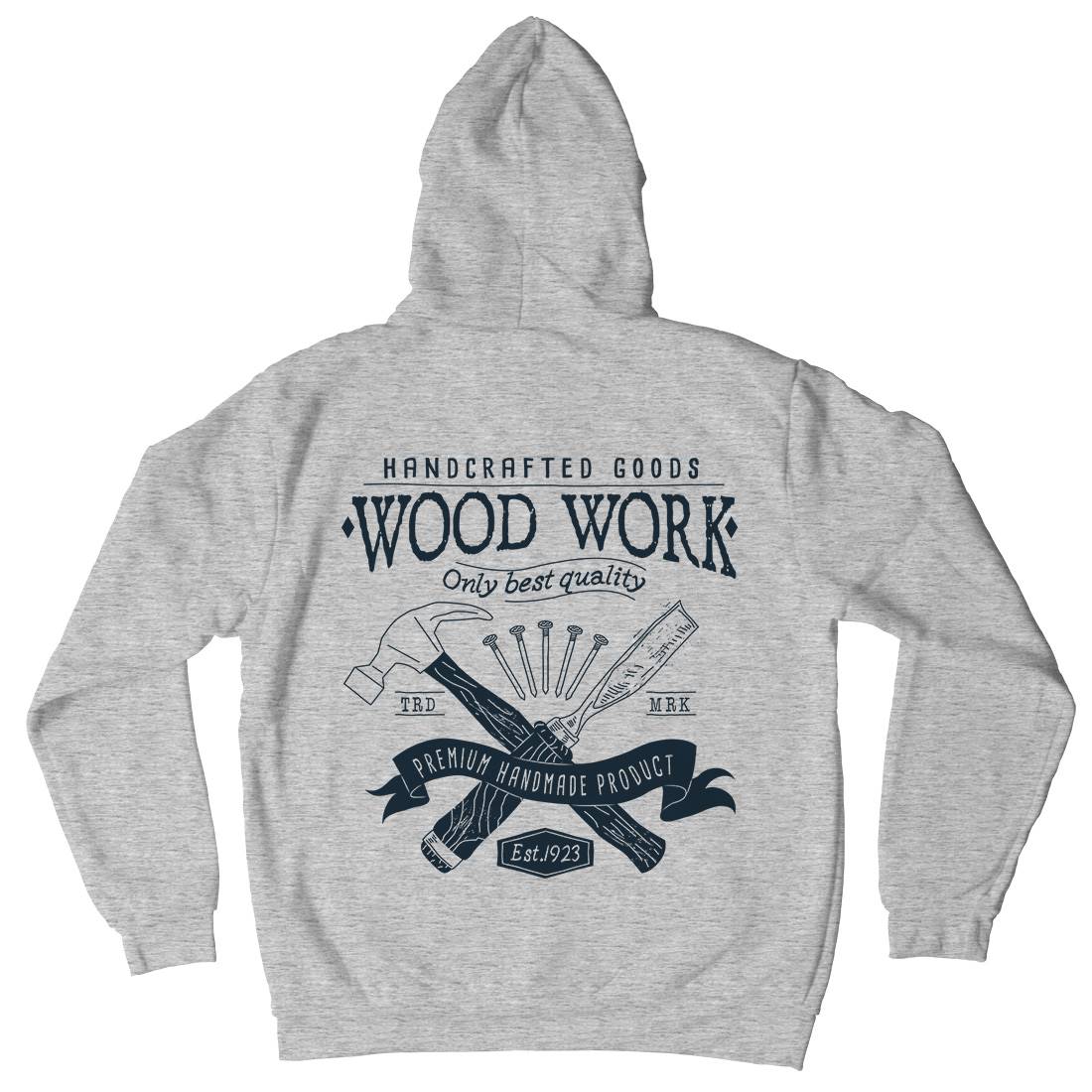 Wood Mens Hoodie With Pocket Work A972