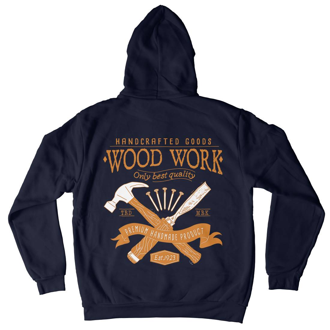 Wood Mens Hoodie With Pocket Work A972