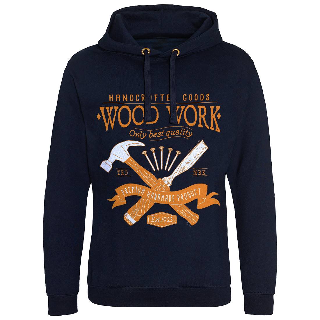Wood Mens Hoodie Without Pocket Work A972