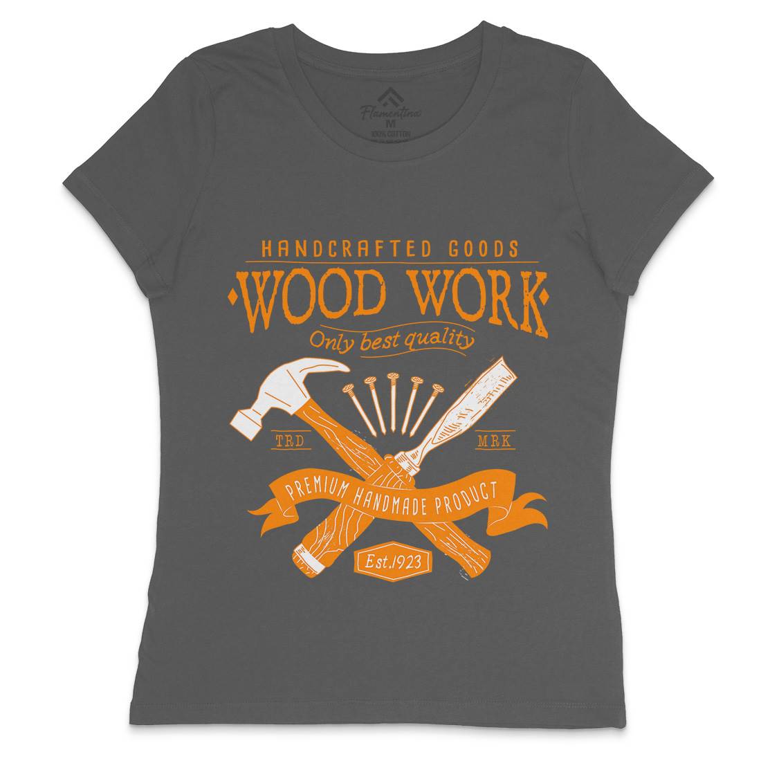 Wood Womens Crew Neck T-Shirt Work A972