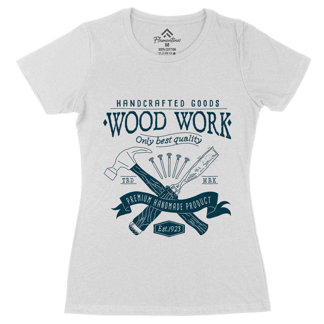 Wood Womens Organic Crew Neck T-Shirt Work A972