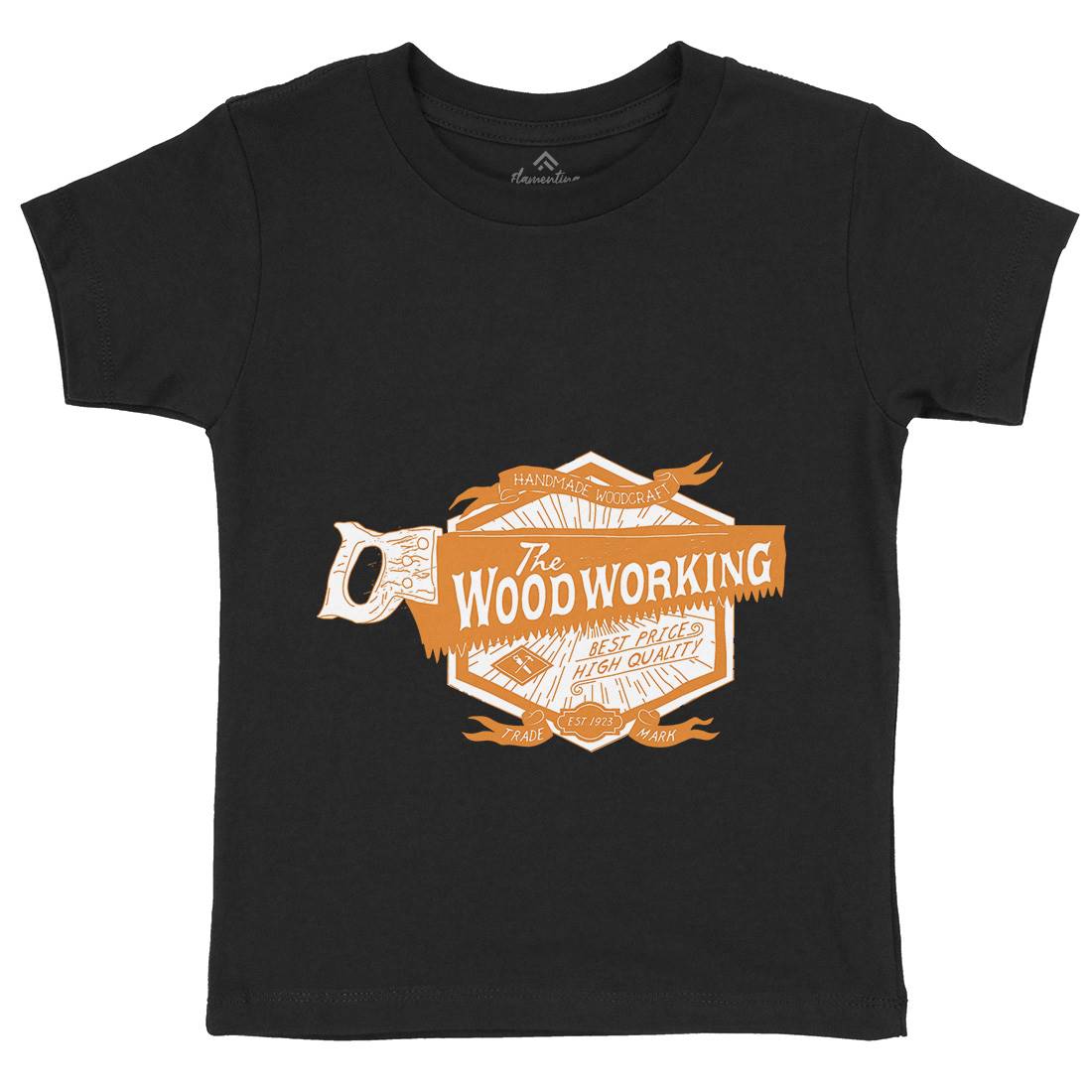 Wood Working Kids Organic Crew Neck T-Shirt Work A973