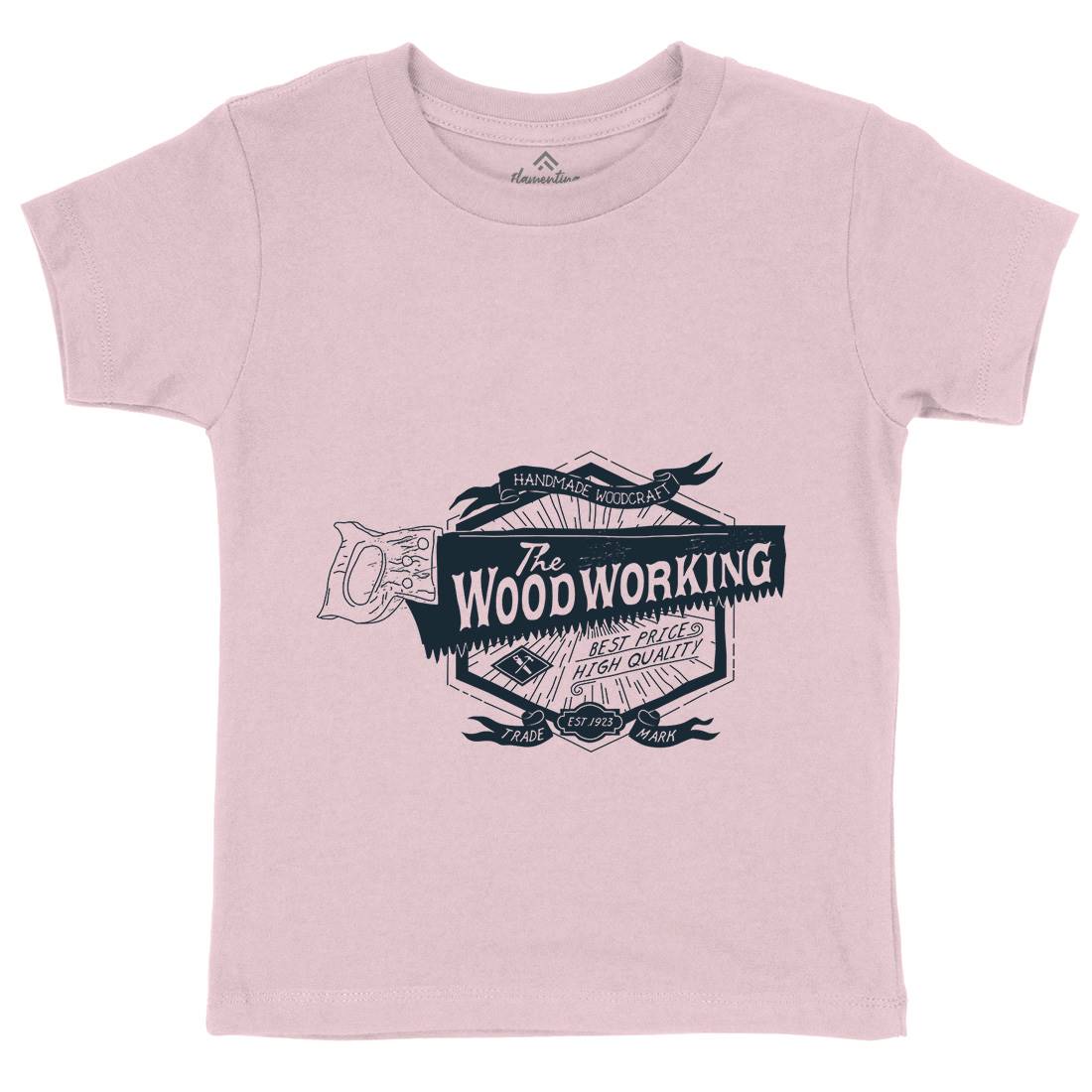 Wood Working Kids Crew Neck T-Shirt Work A973