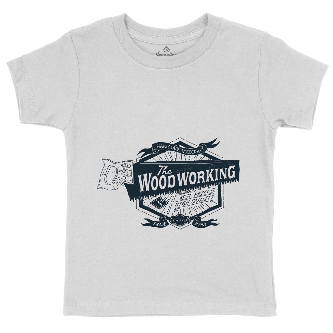 Wood Working Kids Organic Crew Neck T-Shirt Work A973