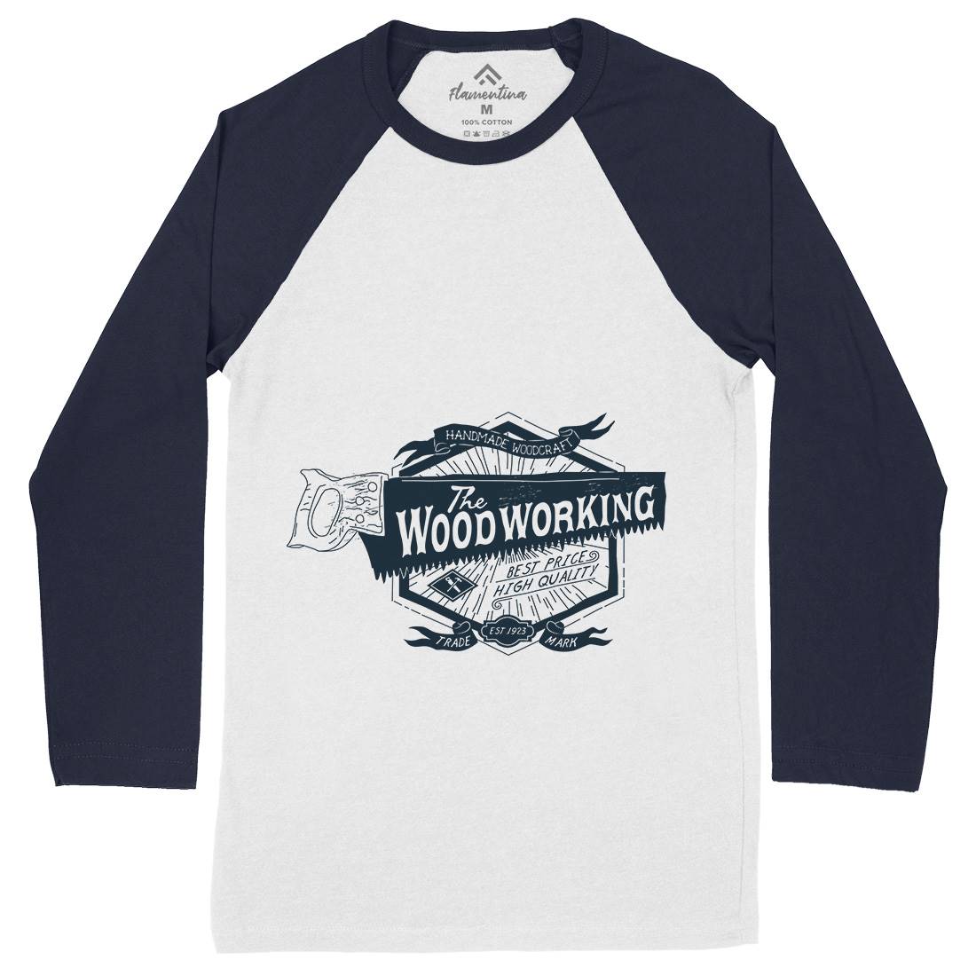 Wood Working Mens Long Sleeve Baseball T-Shirt Work A973