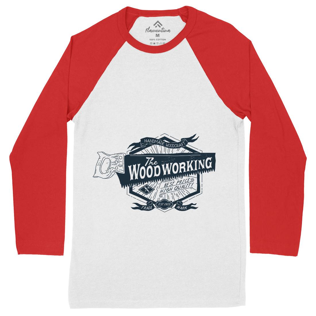 Wood Working Mens Long Sleeve Baseball T-Shirt Work A973
