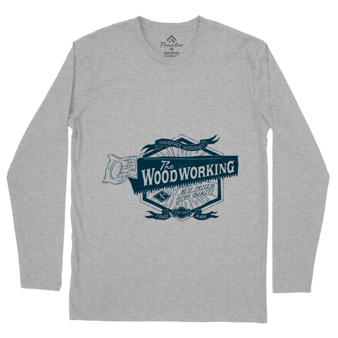 Wood Working Mens Long Sleeve T-Shirt Work A973