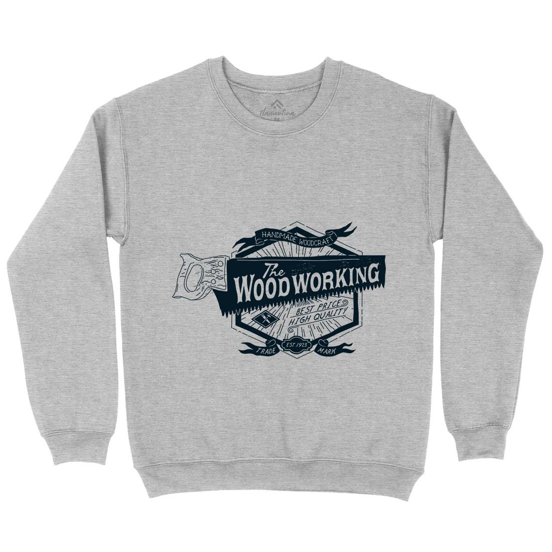 Wood Working Kids Crew Neck Sweatshirt Work A973