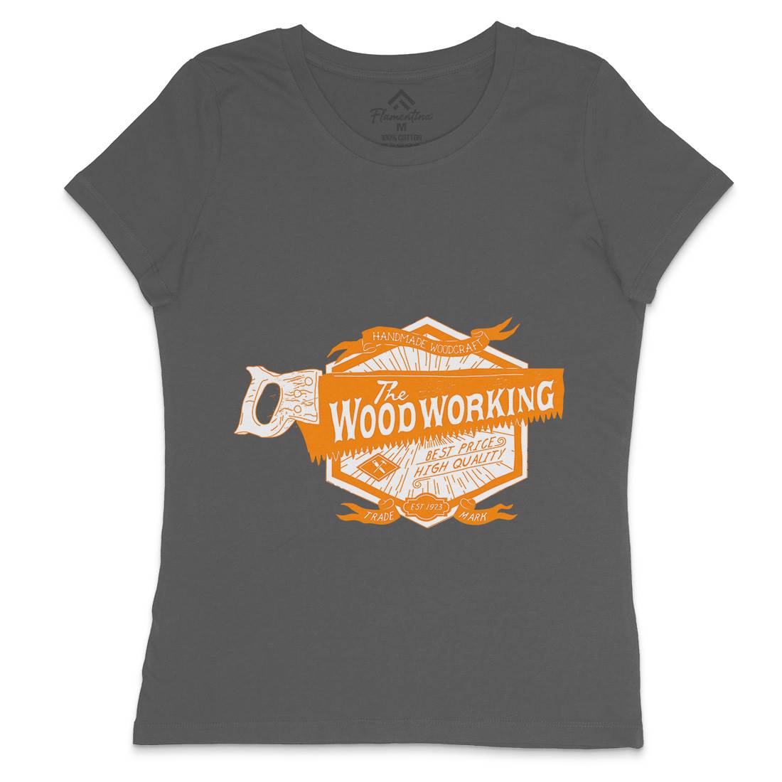 Wood Working Womens Crew Neck T-Shirt Work A973