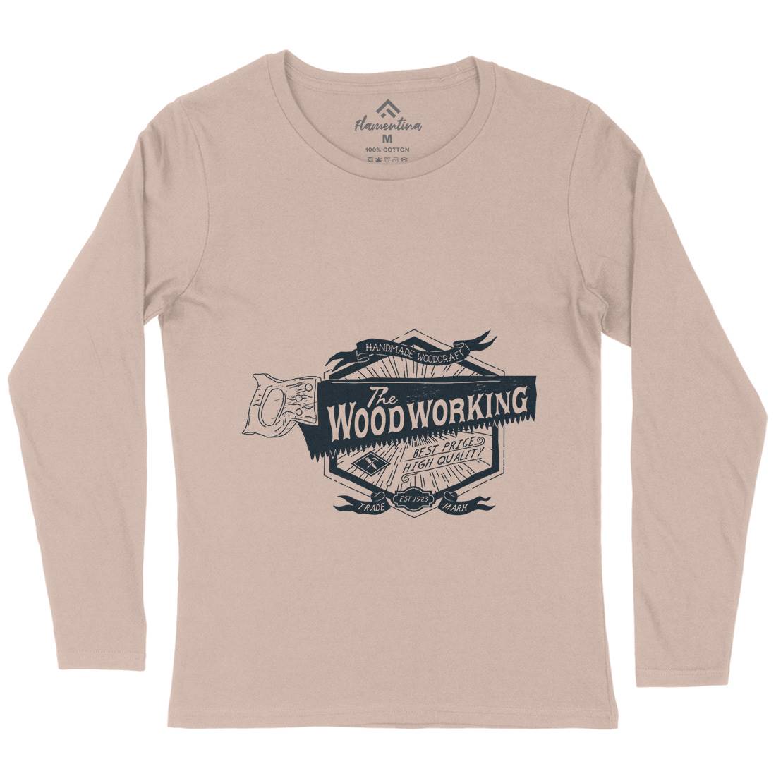 Wood Working Womens Long Sleeve T-Shirt Work A973