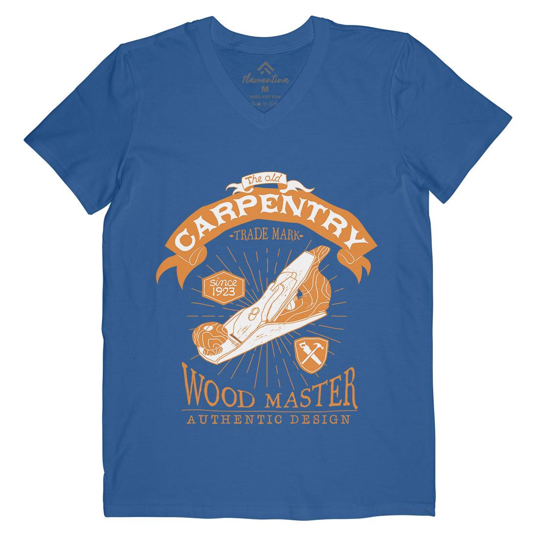 Carpentry Mens V-Neck T-Shirt Work A974