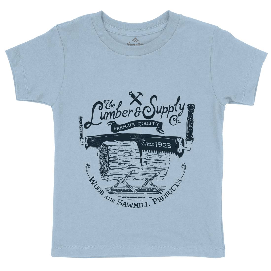 Lumber And Supply Kids Organic Crew Neck T-Shirt Work A975