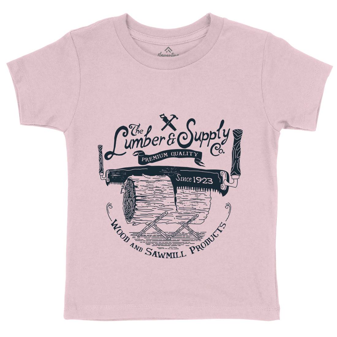 Lumber And Supply Kids Crew Neck T-Shirt Work A975