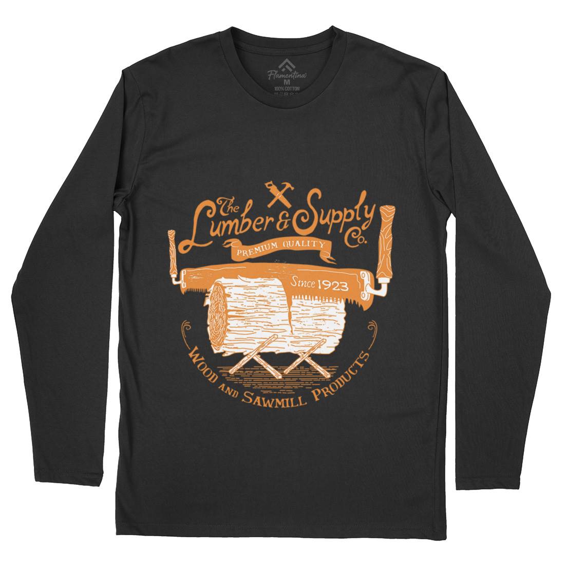 Lumber And Supply Mens Long Sleeve T-Shirt Work A975