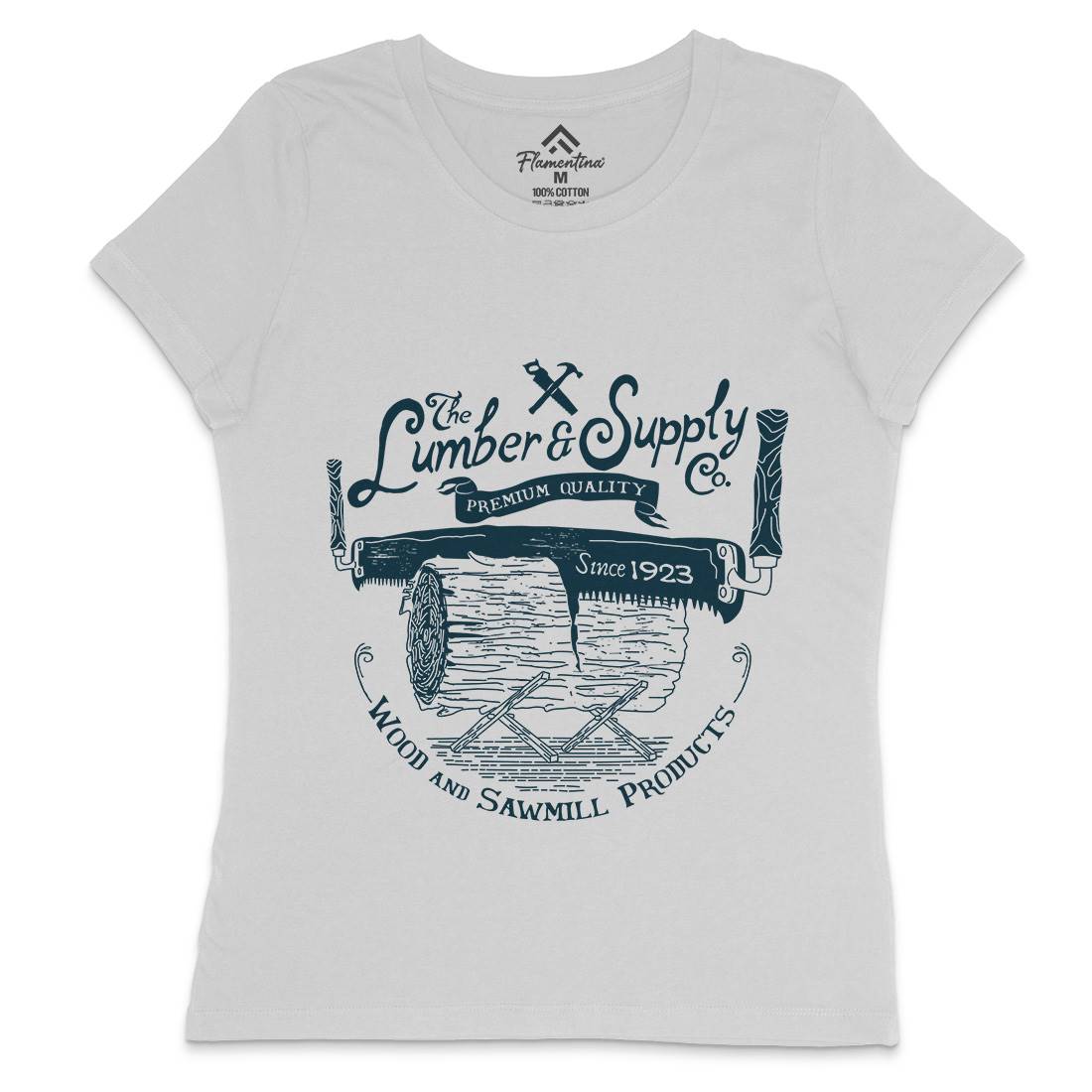 Lumber And Supply Womens Crew Neck T-Shirt Work A975