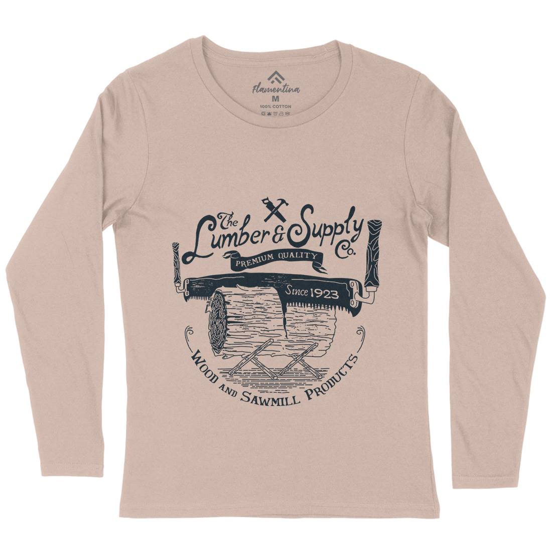 Lumber And Supply Womens Long Sleeve T-Shirt Work A975