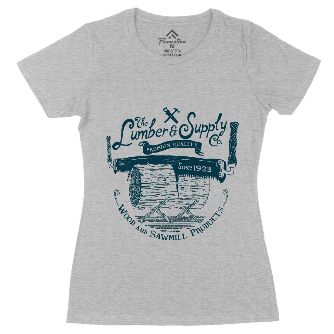 Lumber And Supply Womens Organic Crew Neck T-Shirt Work A975