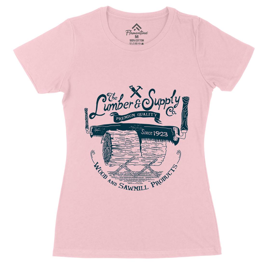 Lumber And Supply Womens Organic Crew Neck T-Shirt Work A975