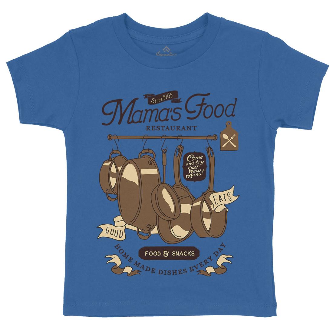 Mama&#39;s Kids Crew Neck T-Shirt Food A976