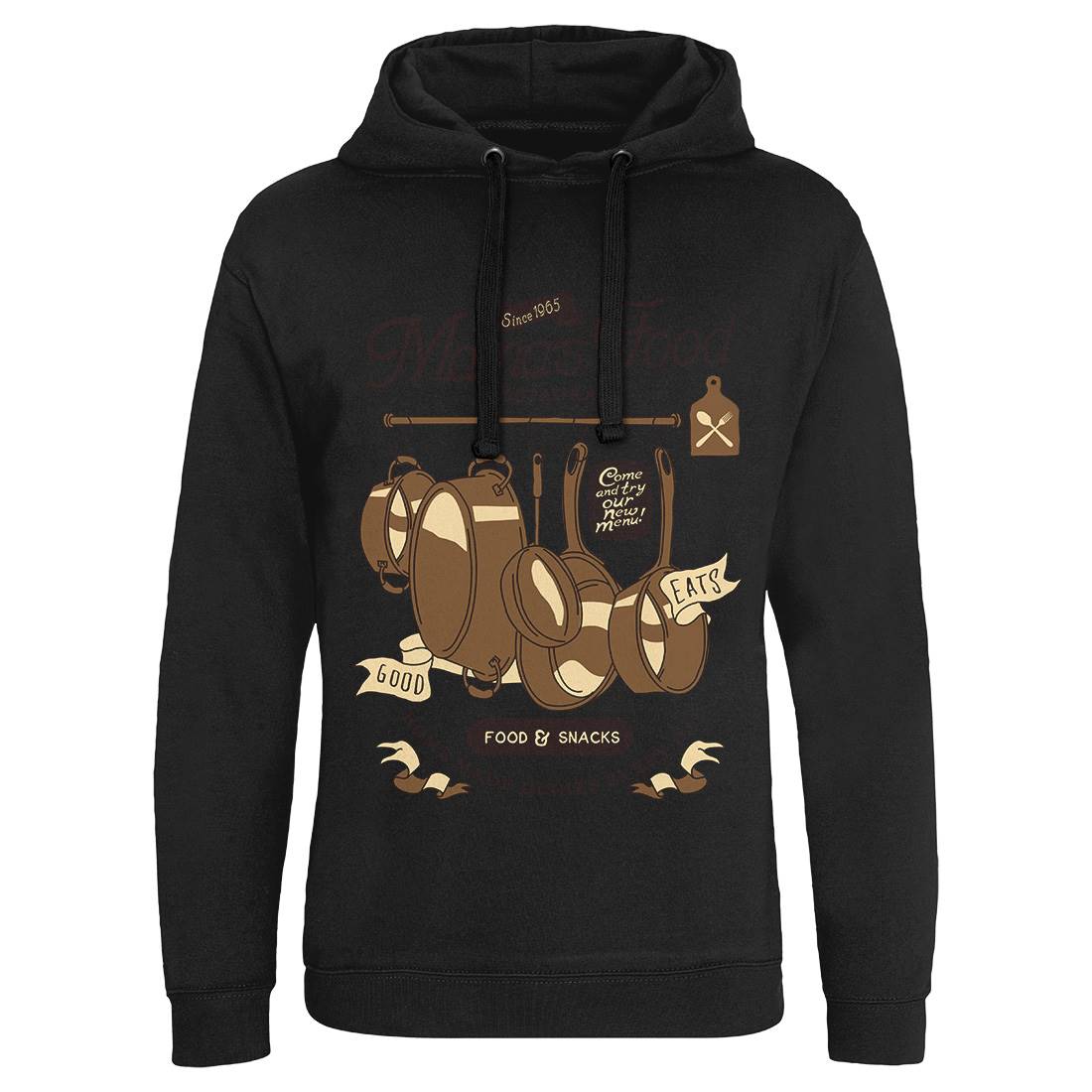 Mama&#39;s Mens Hoodie Without Pocket Food A976